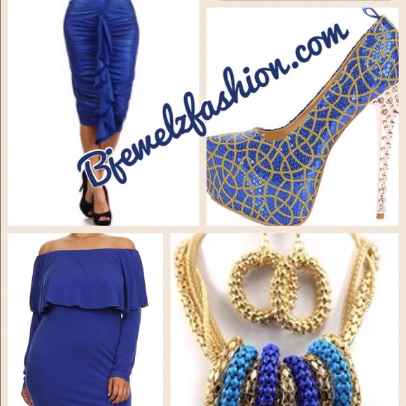 SULTRY BLUE RUFFLED  SKIRT