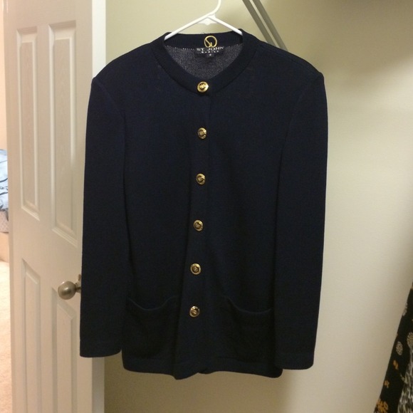 ST. JOHN Basics NAVY Santana Knit