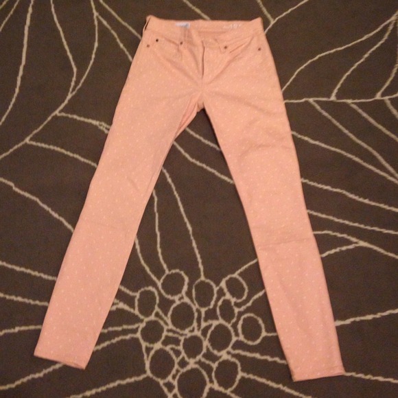 GAP Legging Jean light pink with white polka dots