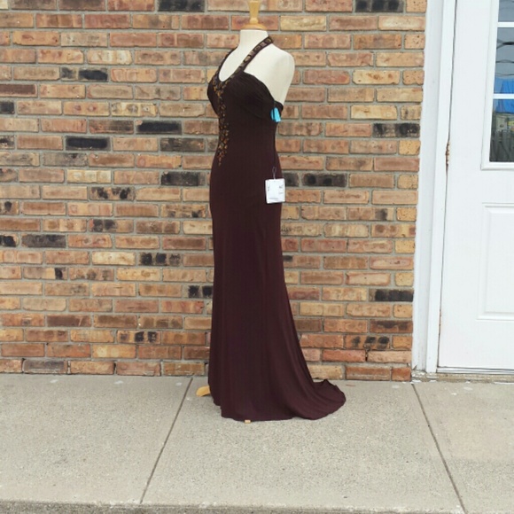 Jovani Chocolate Brown Evening Gown - Picture 2 of 3