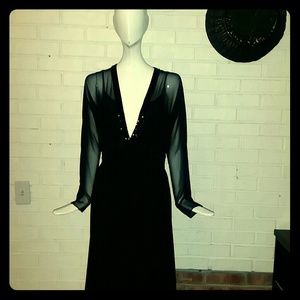 Erin Fetherston long  silk chiffon evening gown