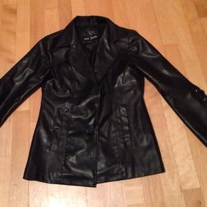 Black leather jacket