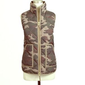 J.crew quilted puffer vest in camo