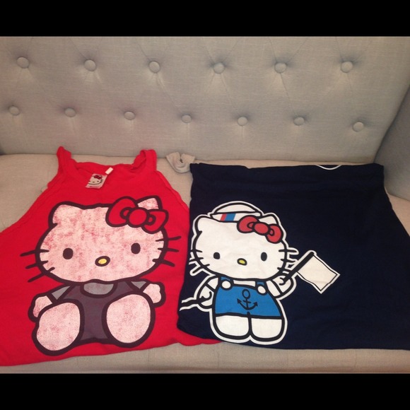 Set of 2 HELLO KITTY OFFICIAL TANK TOPS