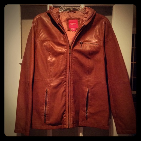 Esprit camel colored hooded jacket