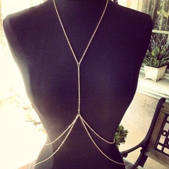 Gold body chain