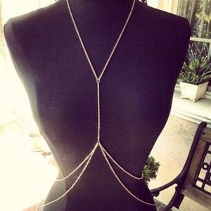 Gold body chain
