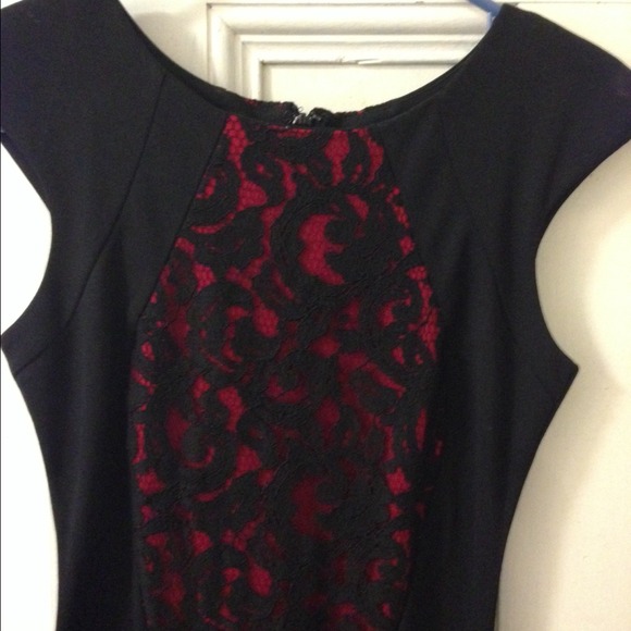 Lipsy Bodycon Dress with lace panel - from ASOS - Picture 2 of 3