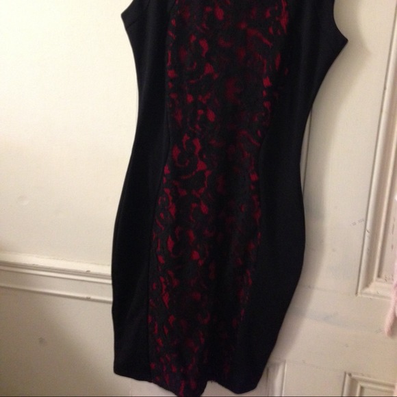 Lipsy Bodycon Dress with lace panel - from ASOS - Picture 3 of 3