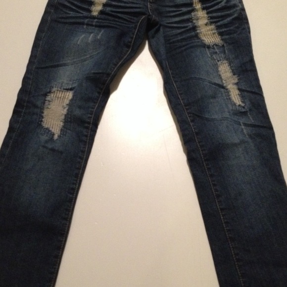 Distressed jeans