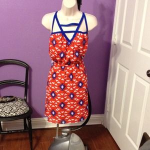 Red blue and white dress. So so cute