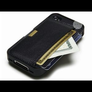 Black iphone card holder case And mens guess watch