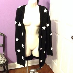 Oversized black and white cardigan NWT