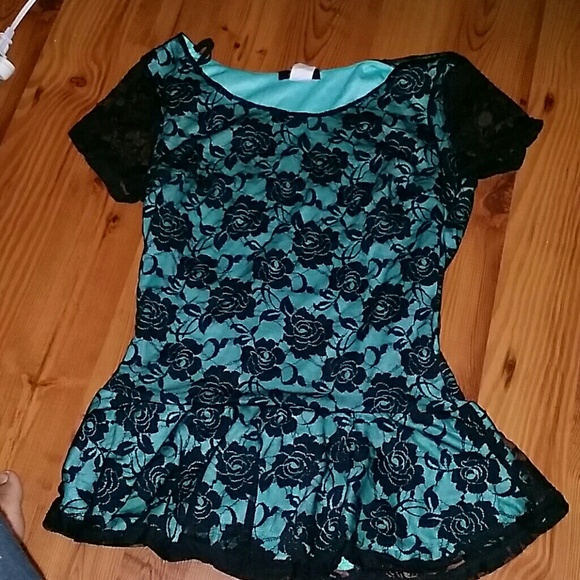 Black lace stylish shirt