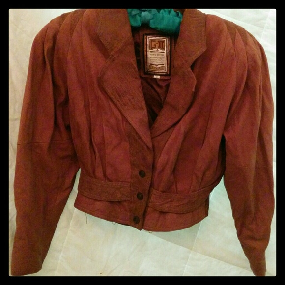 Vintage 80's Cropped Leather Jacket