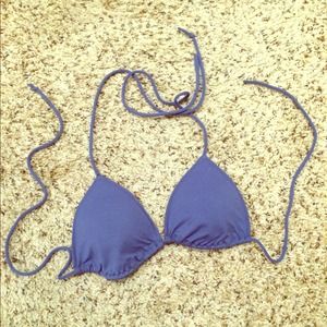 Hollister blue triangle bikini top