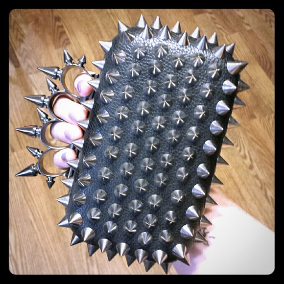 *reserved for @ashoegoddess* knuckle duster clutch