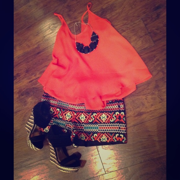 Tribal printed shorts