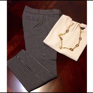 Banana Republic Checkered Sloan-Fit Pants 0P