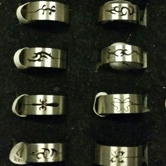 Stainless Steel laser cut design rings