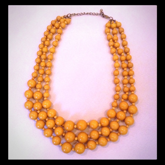 Yellow Beaded Necklace