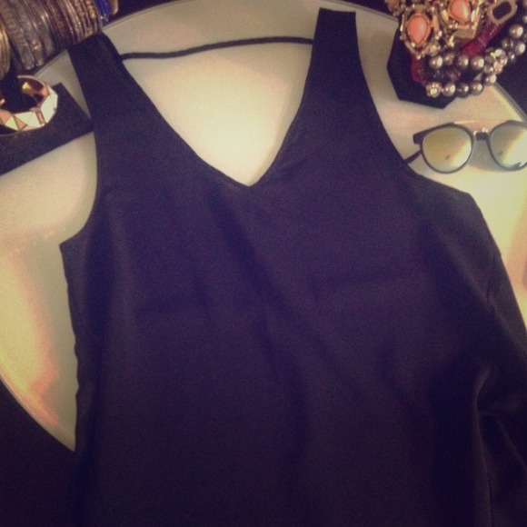 Black High Low Sheer Top