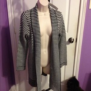 NWT black and white cardigan