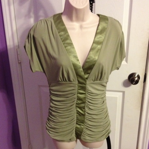 Sage colored very flattering shirt