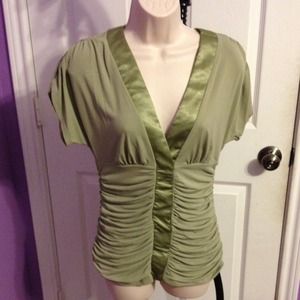 Sage colored very flattering shirt