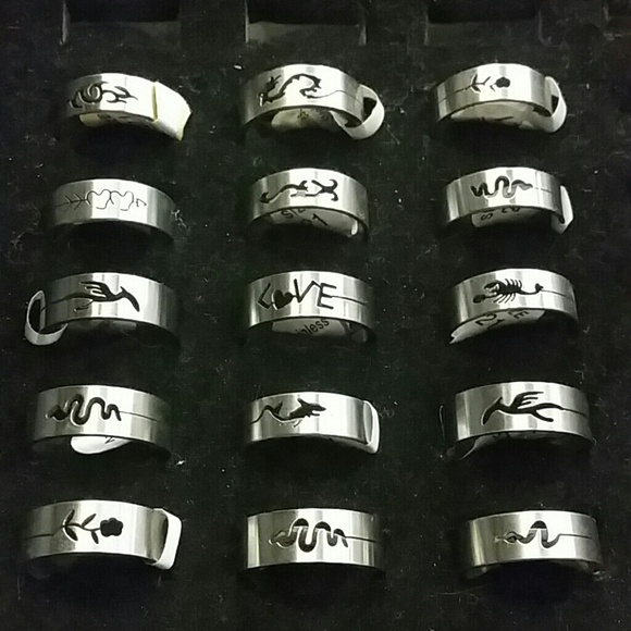 Stainless Steel laser cut design rings