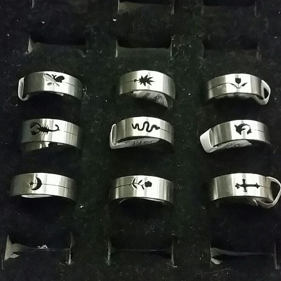 Stainless Steel laser cut design rings