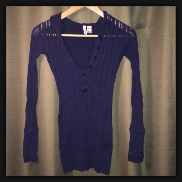 LAST CHANCE Navy Blue Long Sleeve Hoodie Top