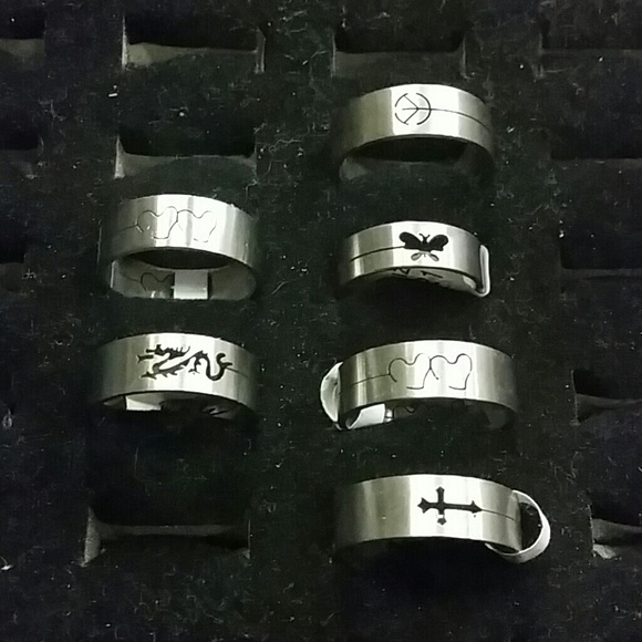 Stainless Steel laser cut design rings