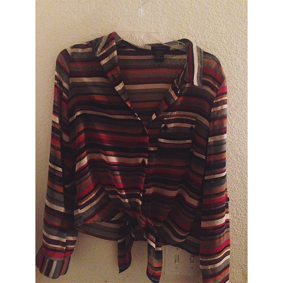 Stripped button up