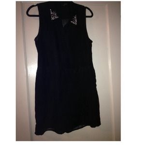 Black jumper with detailed collar