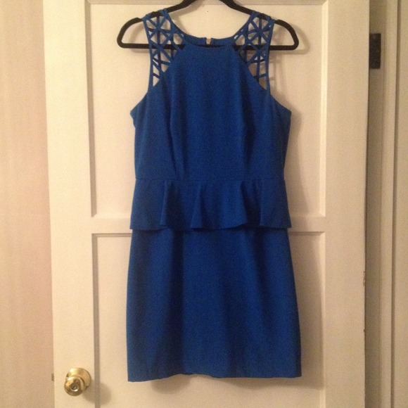 Beautiful blue peplum dress