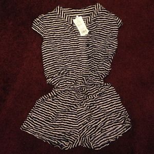 Striped romper NWT