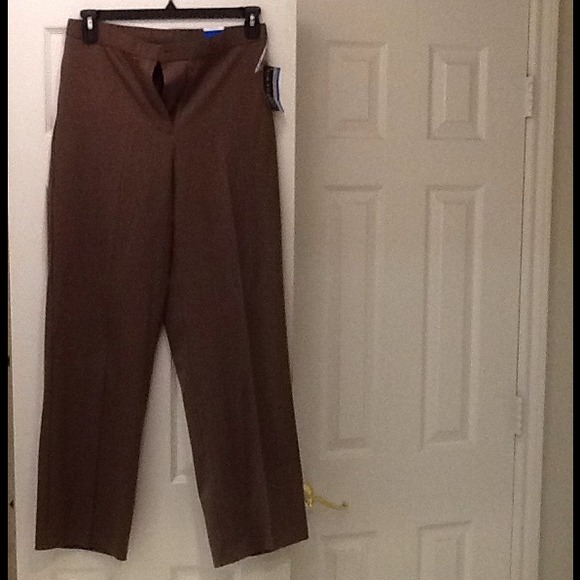 Kim Rogers Signature taupe career slacks.