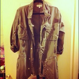 Waterproof army green parka