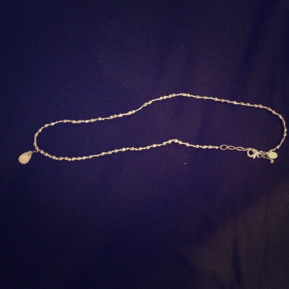 American eagle silver necklace with pink pendant