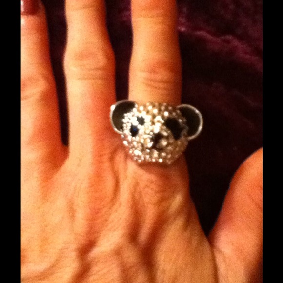 🐼🐼PANDA RHINE STONE ADJUSTABLE RING🐼🐼