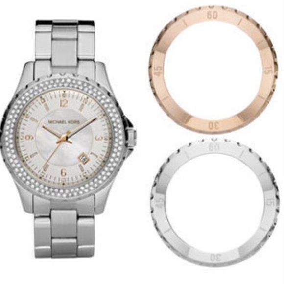 Michael Kors Accessories - Michael Kors Silver & Rose Gold watch