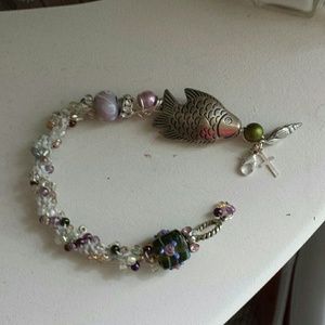 Handmade Japanese knotted silk bracelet