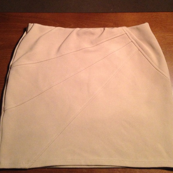 Tan mini skirt