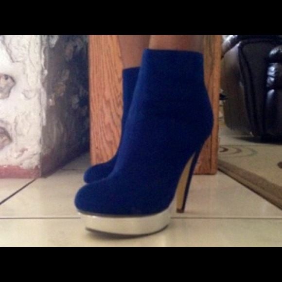 Electrifying blue boots