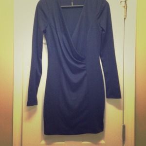 LuLus Blue Cotton Dress Size Large
