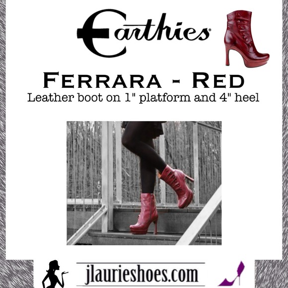 Earthies Ferrara Red Boot