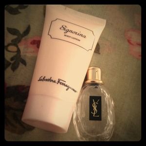 Ferragamo lotion & YSL perfume (miniature)