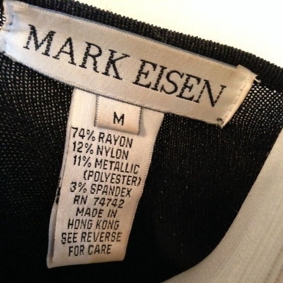 Vintage Mark Eisen shimmery top sheer mid to hem - Picture 3 of 3