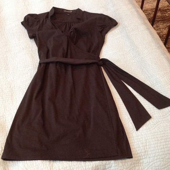 Black wraparound dress